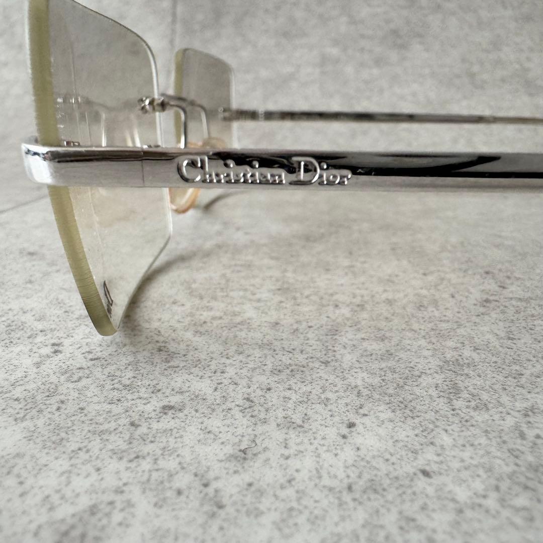 クリスチャンディオール　サングラス　リムレス　ロゴ　シルバー金具　ケース