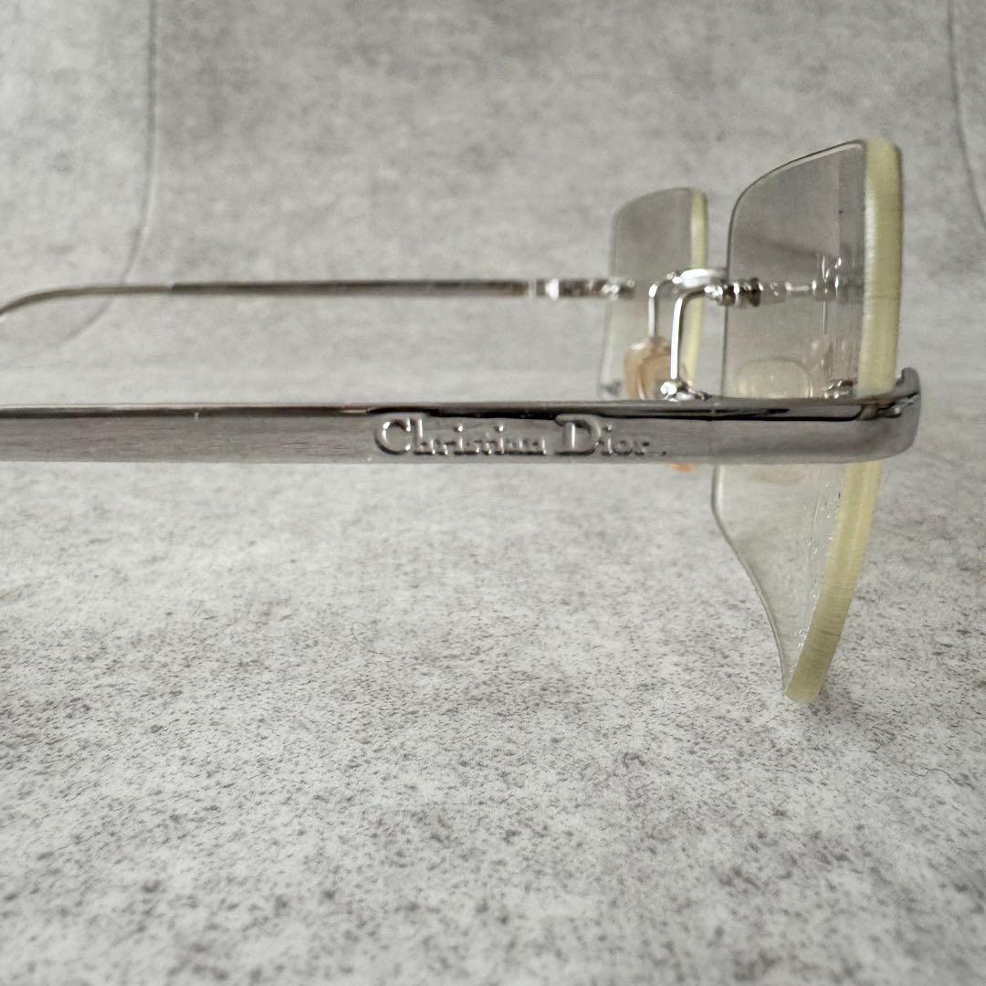 クリスチャンディオール　サングラス　リムレス　ロゴ　シルバー金具　ケース