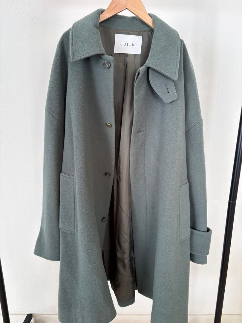 【美品】CULLNI グリーンオーバーサイズコート