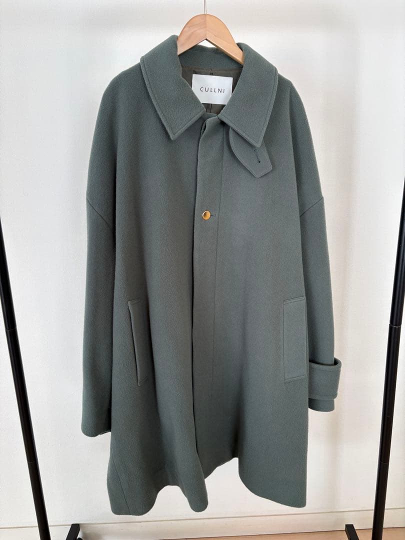 【美品】CULLNI グリーンオーバーサイズコート