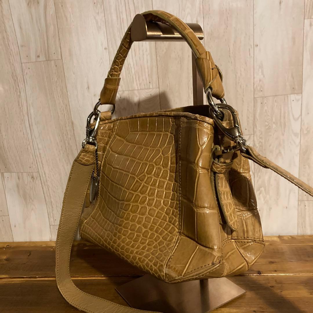 【希少】GARBO ガルボ　最高級　マテリアルクロコダイル　2WAY ショルダー