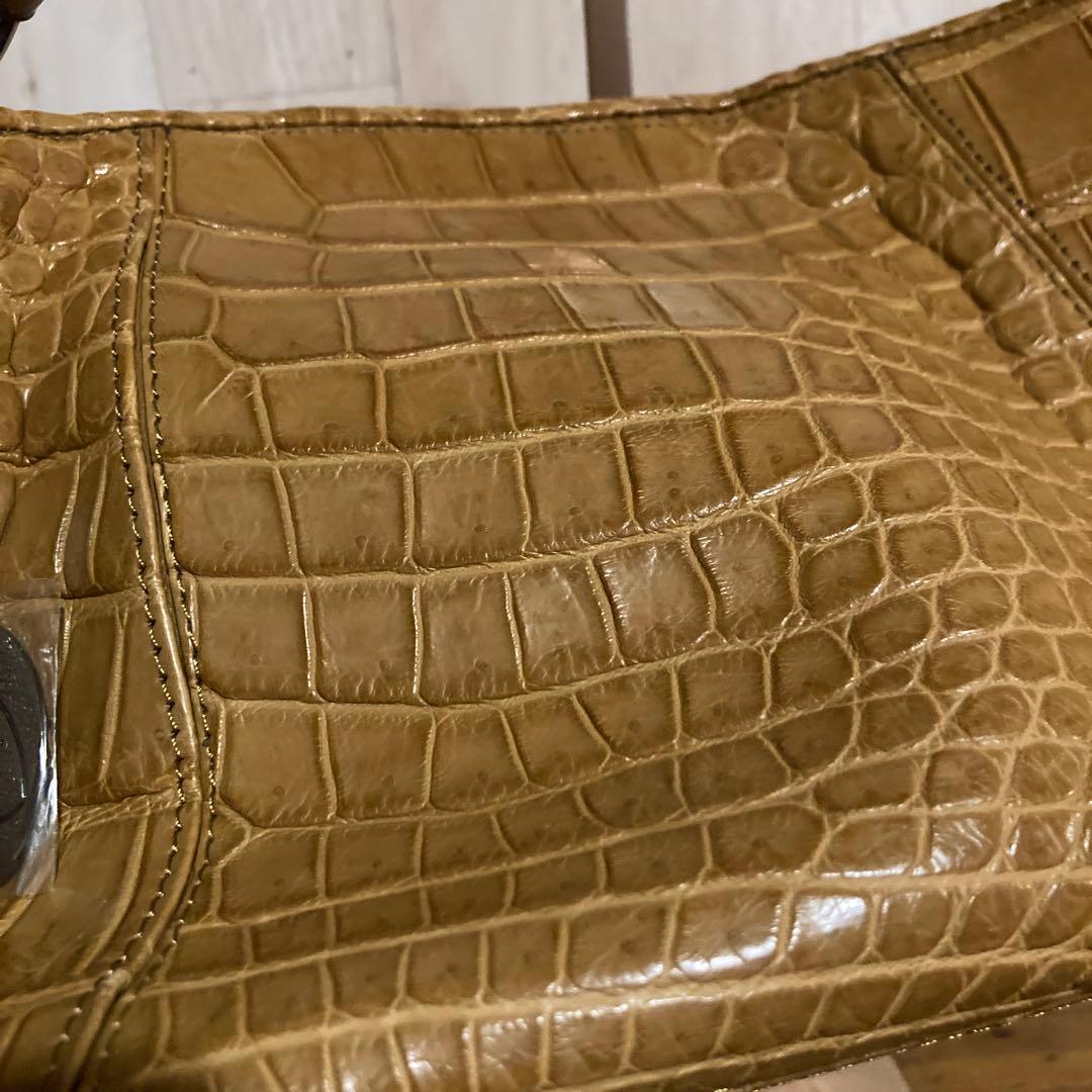 【希少】GARBO ガルボ　最高級　マテリアルクロコダイル　2WAY ショルダー