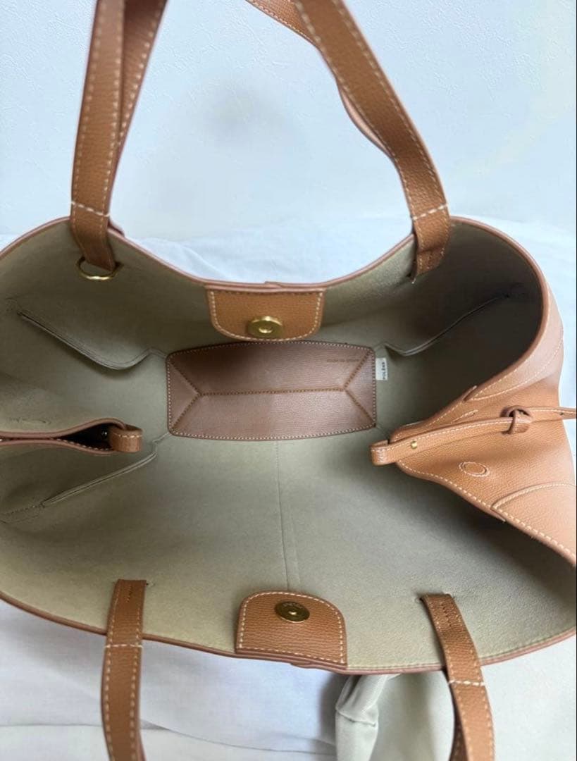 POLÈNE Cyme キャメル トートバッグ