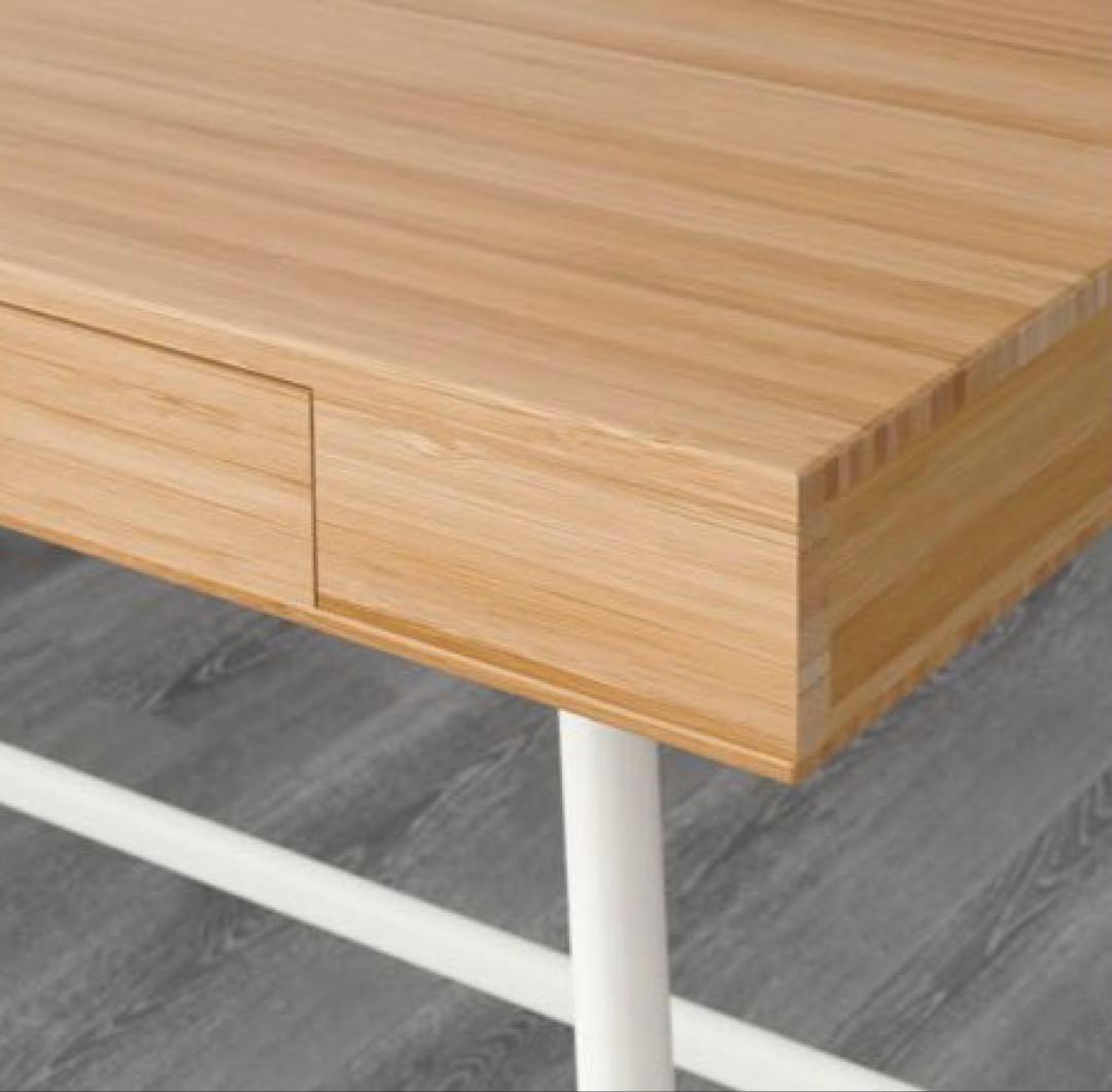 美品⭐︎送料込み完成品イケアIKEAリルオーセン デスク LILLÅSEN 竹素材
