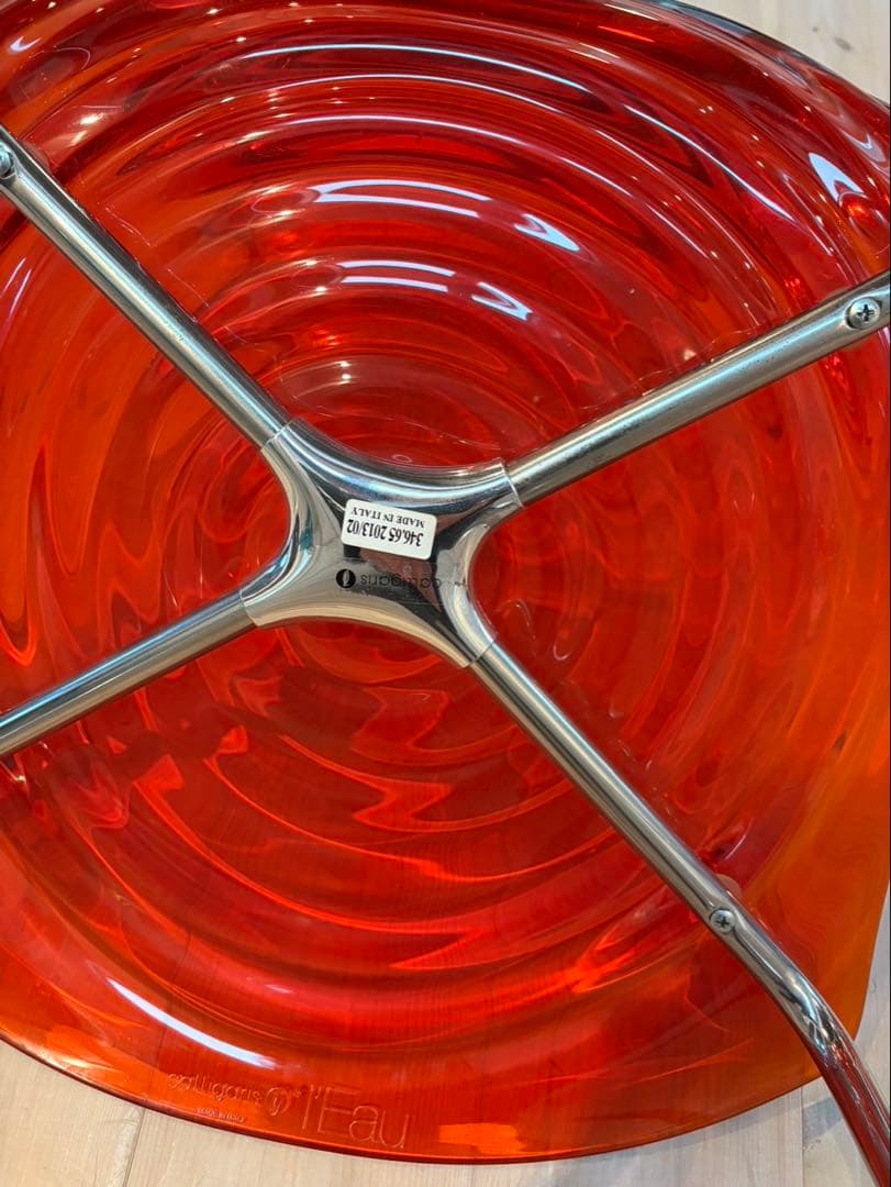 【廃盤レア】イタリア製　カリガリス L'EAU アクリルチェア 赤