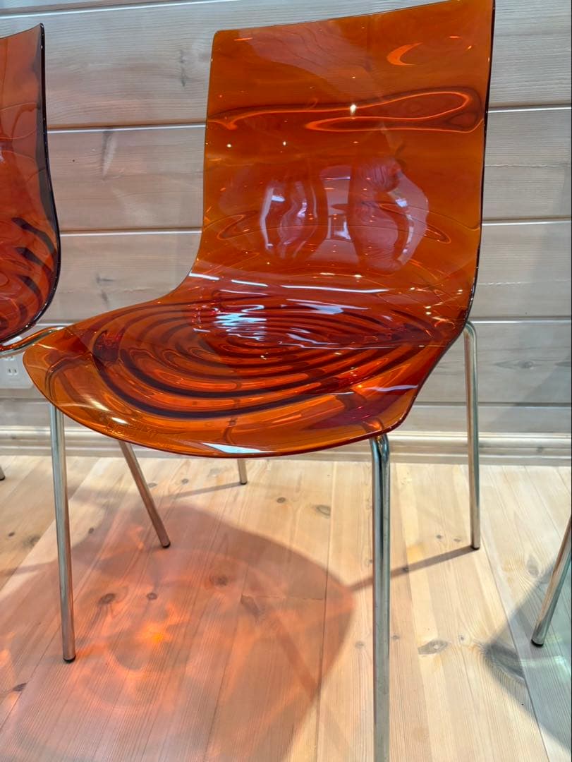 【廃盤レア】イタリア製　カリガリス L'EAU アクリルチェア 赤