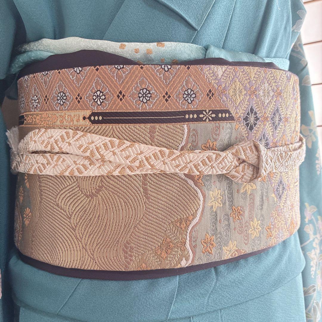 訪問着　フルセット　着物　正絹　トールサイズ　加賀友禅　高砂縮緬　しつけ付きG6