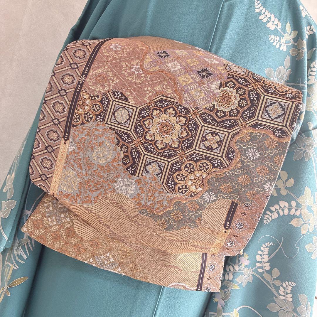 訪問着　フルセット　着物　正絹　トールサイズ　加賀友禅　高砂縮緬　しつけ付きG6