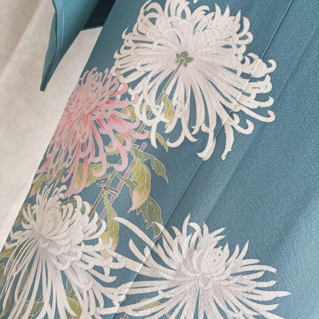 訪問着　フルセット　着物　正絹　トールサイズ　加賀友禅　高砂縮緬　しつけ付きG6