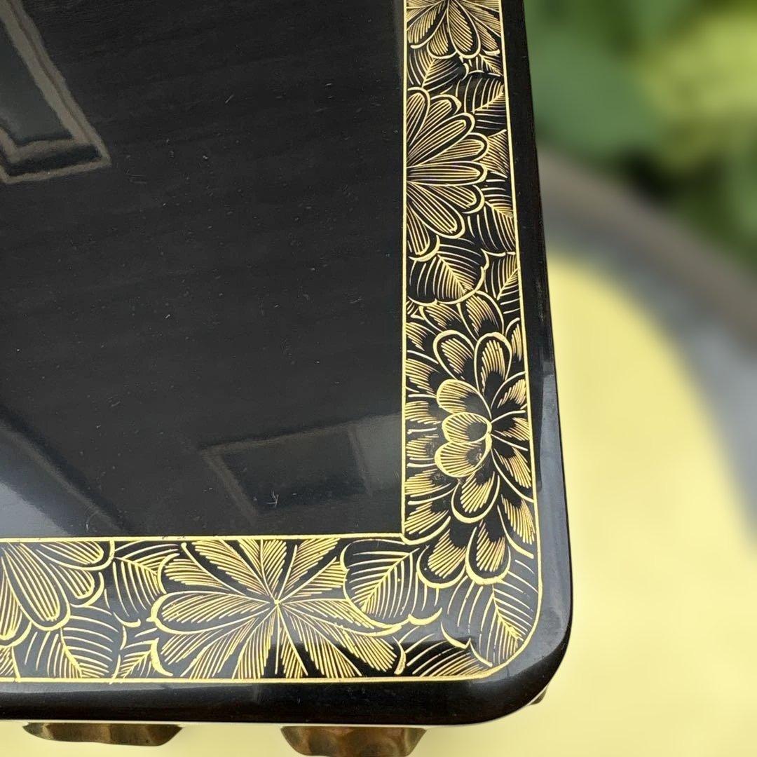 輪島塗・菊・沈金・二段重