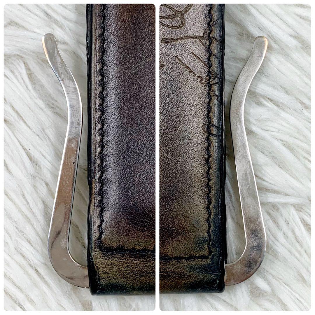 【✨美品✨】 ベルルッティ カリグラフィ マネークリップ エベネ