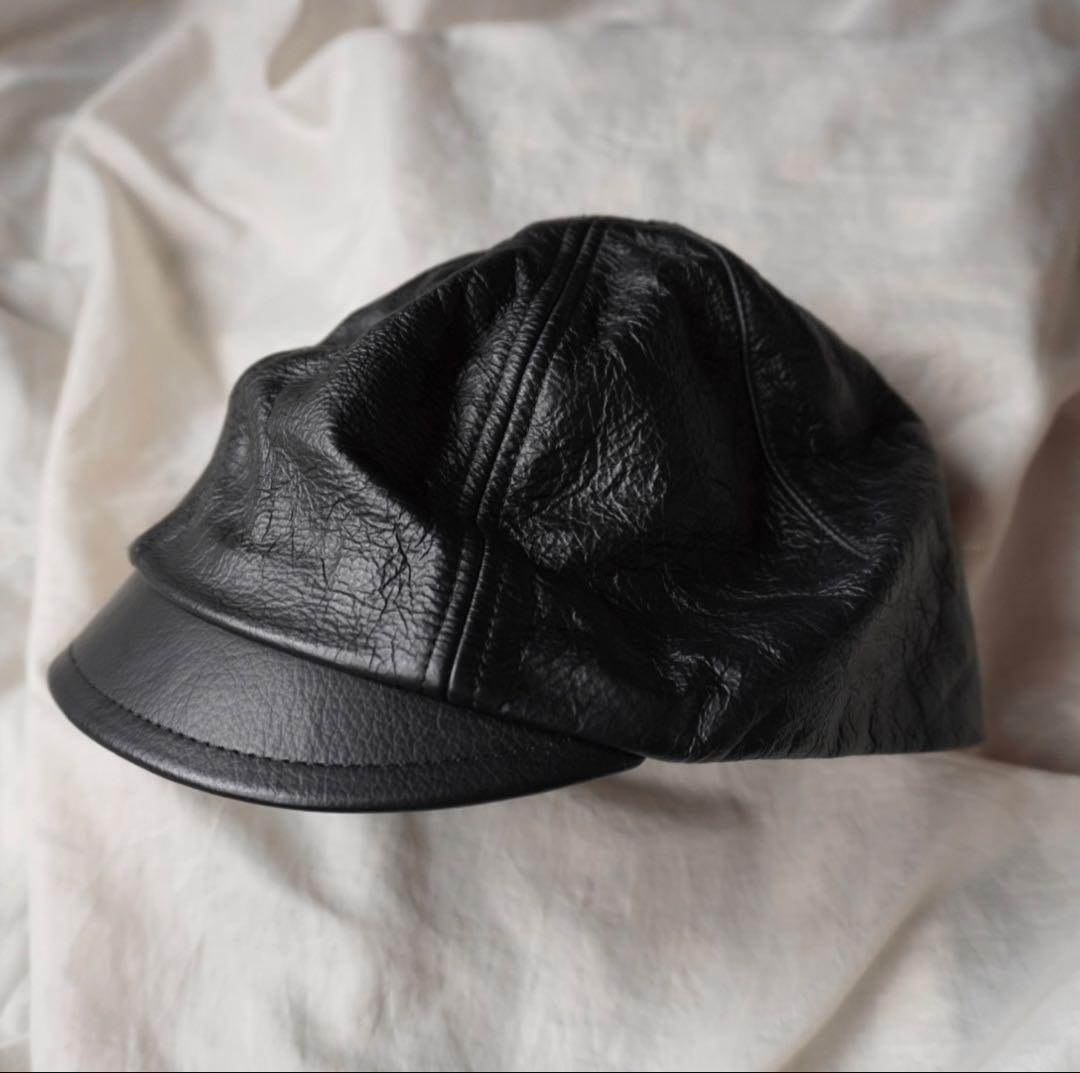 costo キャスケット ハット 帽子 レザー XL フィンランド EU