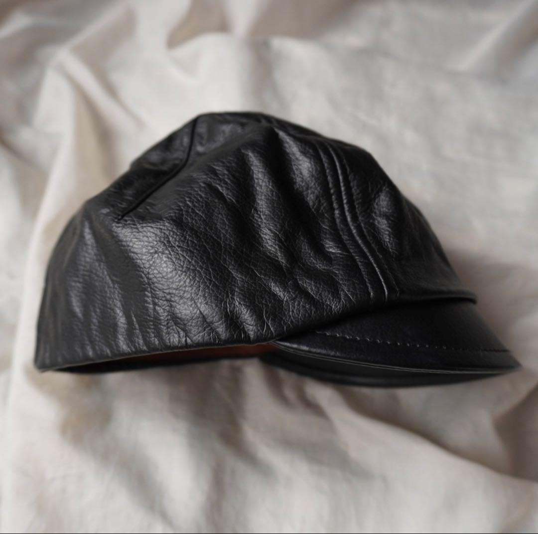 costo キャスケット ハット 帽子 レザー XL フィンランド EU