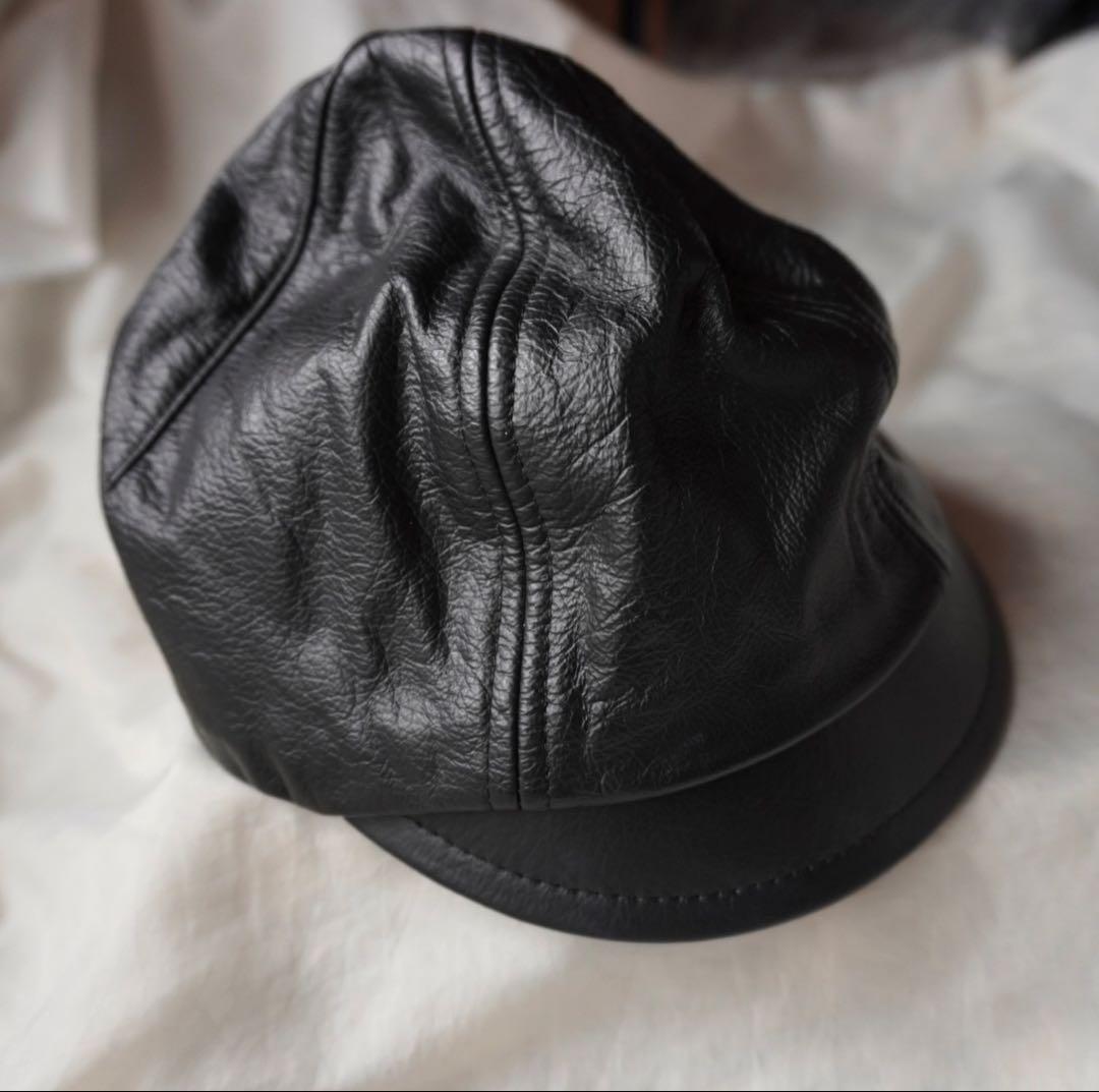 costo キャスケット ハット 帽子 レザー XL フィンランド EU
