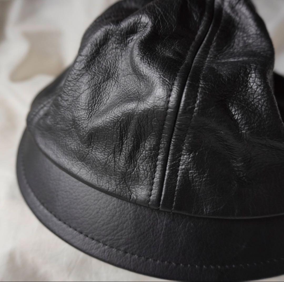 costo キャスケット ハット 帽子 レザー XL フィンランド EU