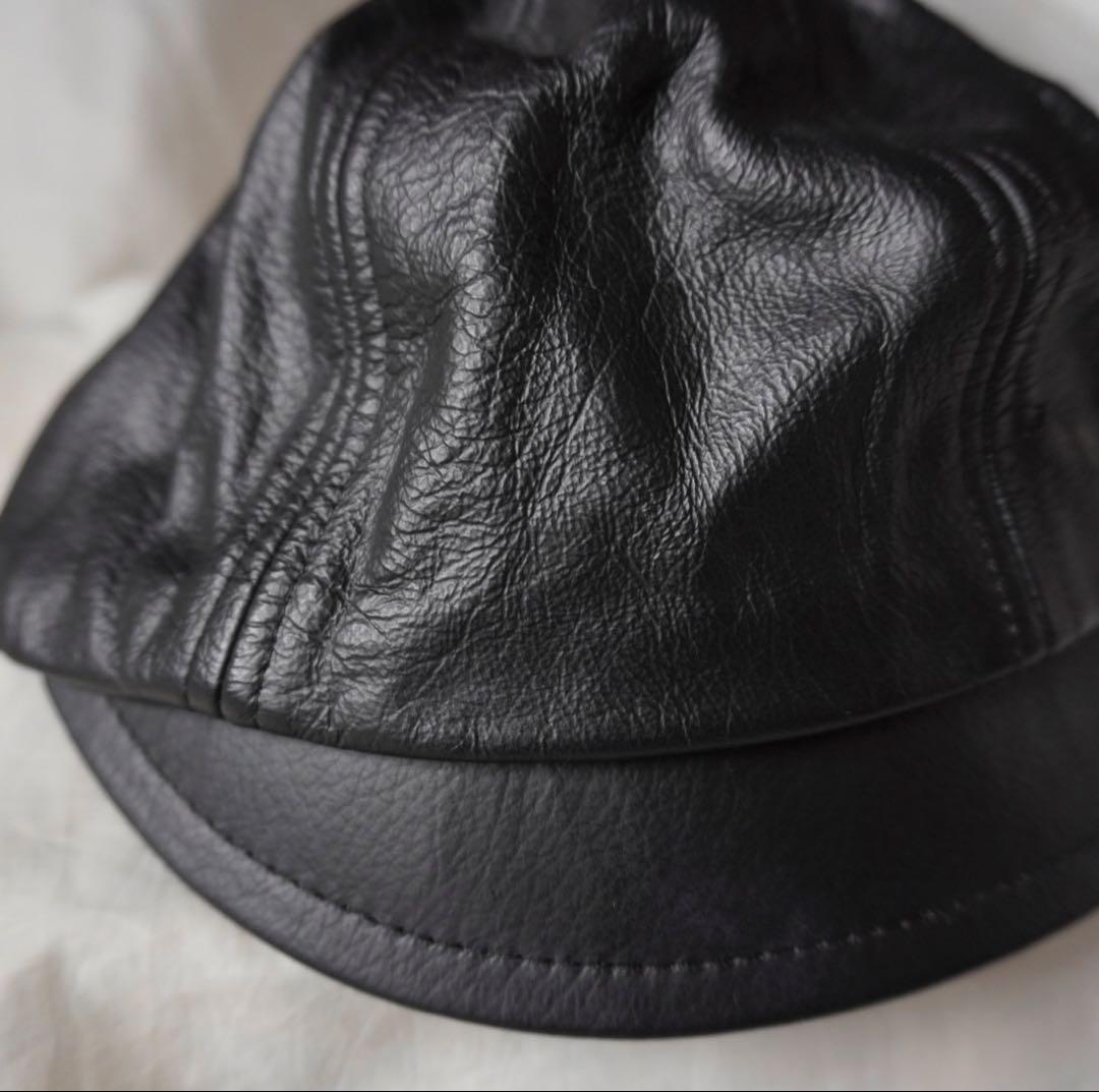 costo キャスケット ハット 帽子 レザー XL フィンランド EU