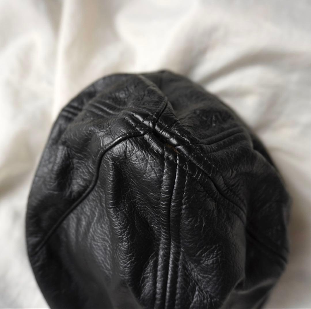 costo キャスケット ハット 帽子 レザー XL フィンランド EU