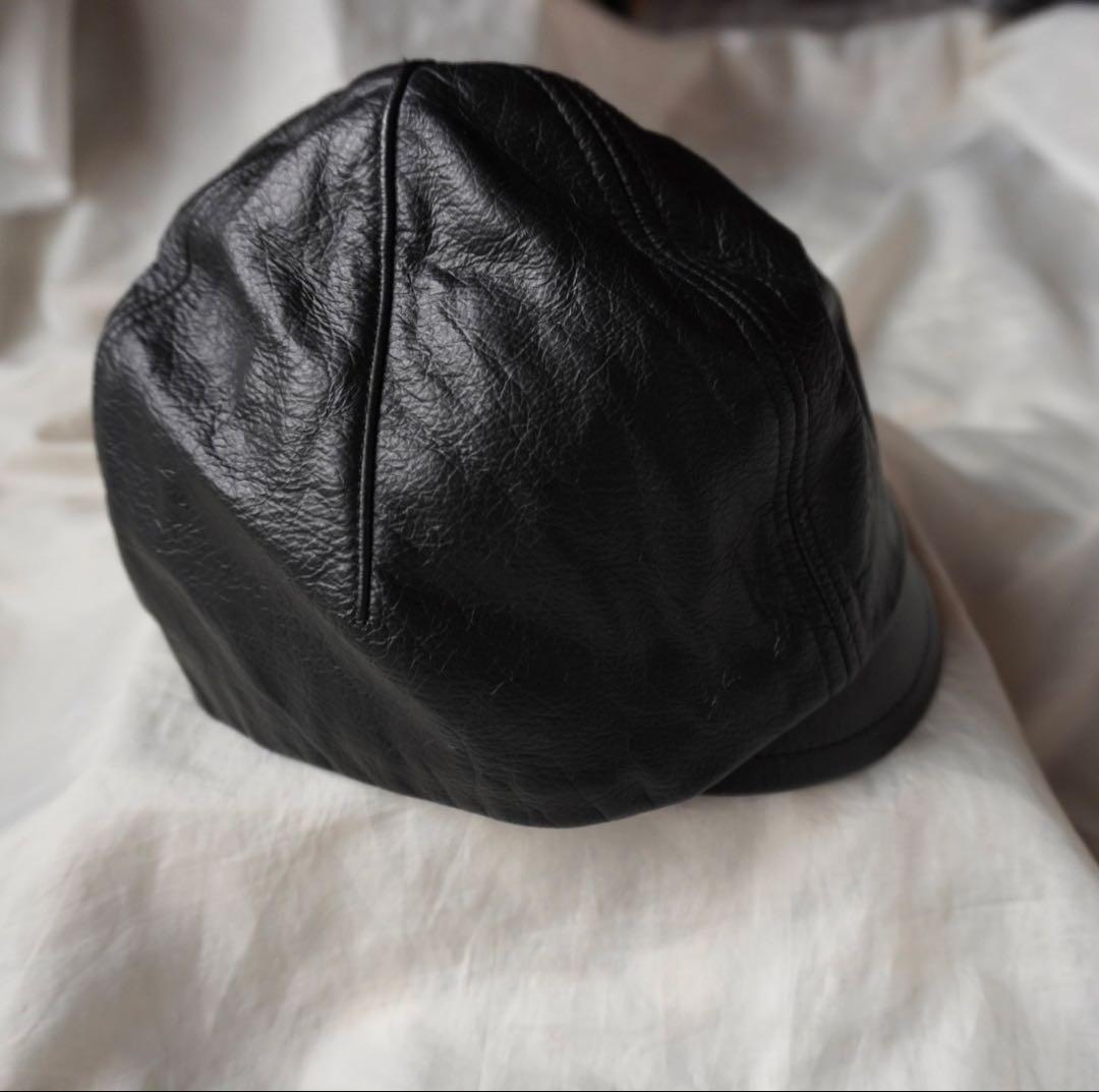 costo キャスケット ハット 帽子 レザー XL フィンランド EU