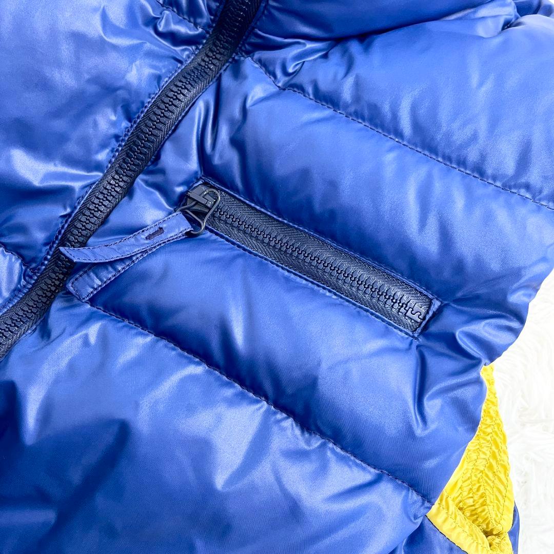 DUVETICA ハーフジップ ダウンベスト ブルー イエロー 48