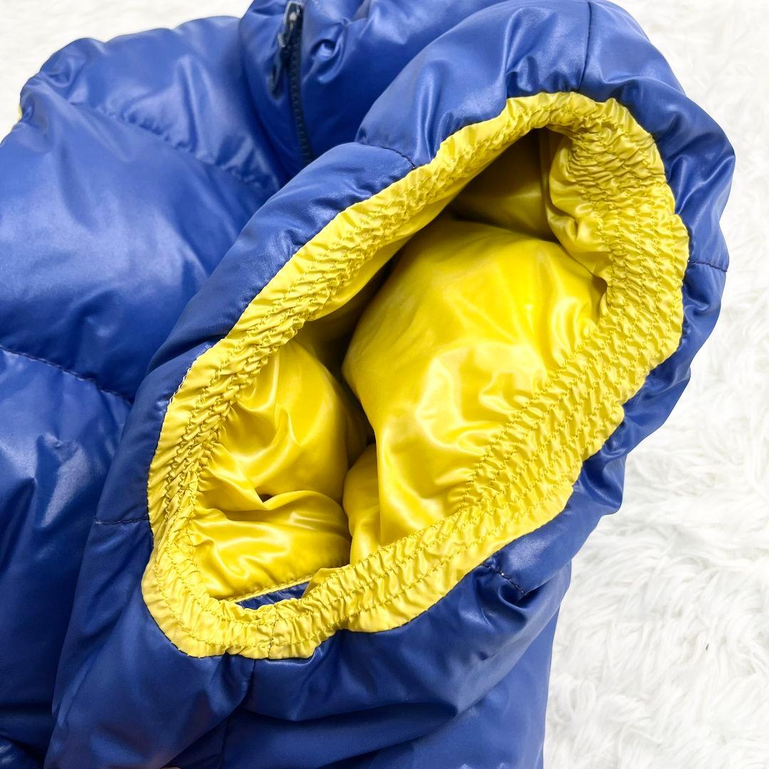 DUVETICA ハーフジップ ダウンベスト ブルー イエロー 48