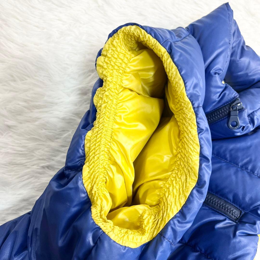 DUVETICA ハーフジップ ダウンベスト ブルー イエロー 48