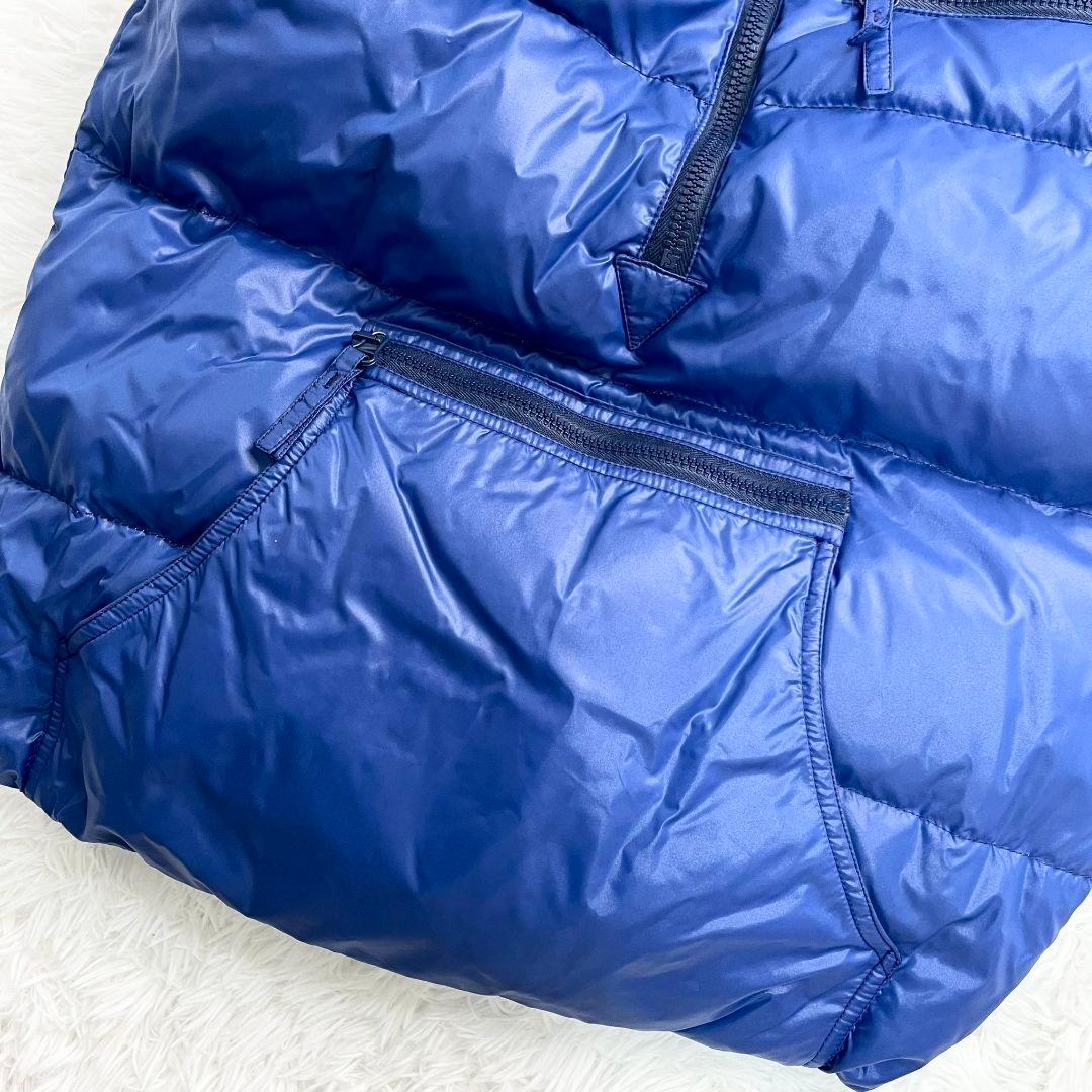 DUVETICA ハーフジップ ダウンベスト ブルー イエロー 48