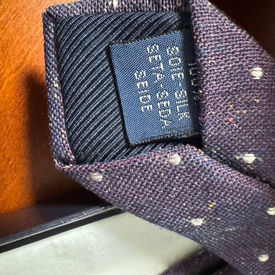 2本まとめ未使用 鎌倉シャツ BREUER別注 ネップ加工 ドットタイ ネクタイ