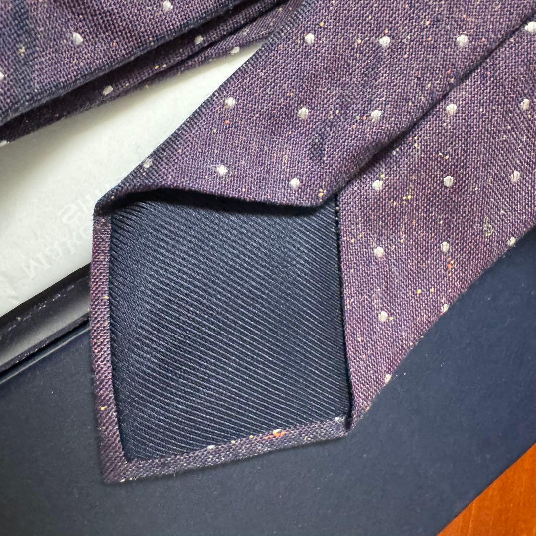 2本まとめ未使用 鎌倉シャツ BREUER別注 ネップ加工 ドットタイ ネクタイ