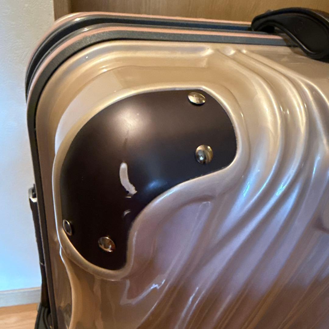 大型　約93L ピンク　波状テクスチャ キャリーケース　スーツケース