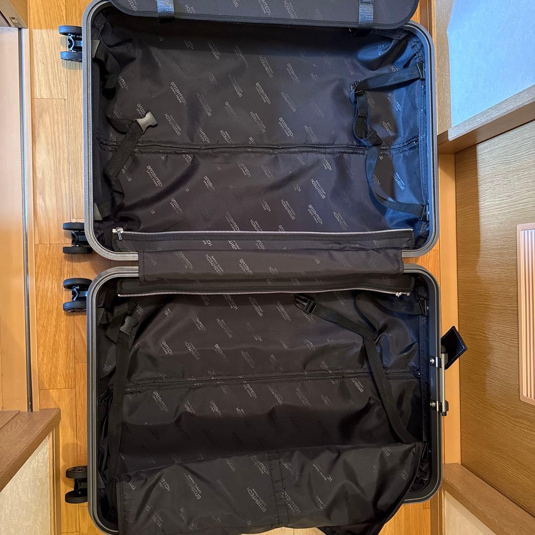 大型　約93L ピンク　波状テクスチャ キャリーケース　スーツケース