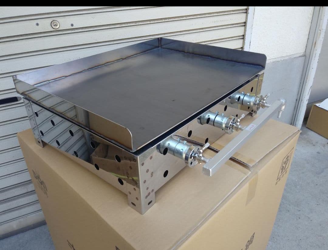 業務用　極厚６ミリ　鉄板焼き　３辺フチ付　学園文化祭り　グリドル　ＢＢＱ　LPG