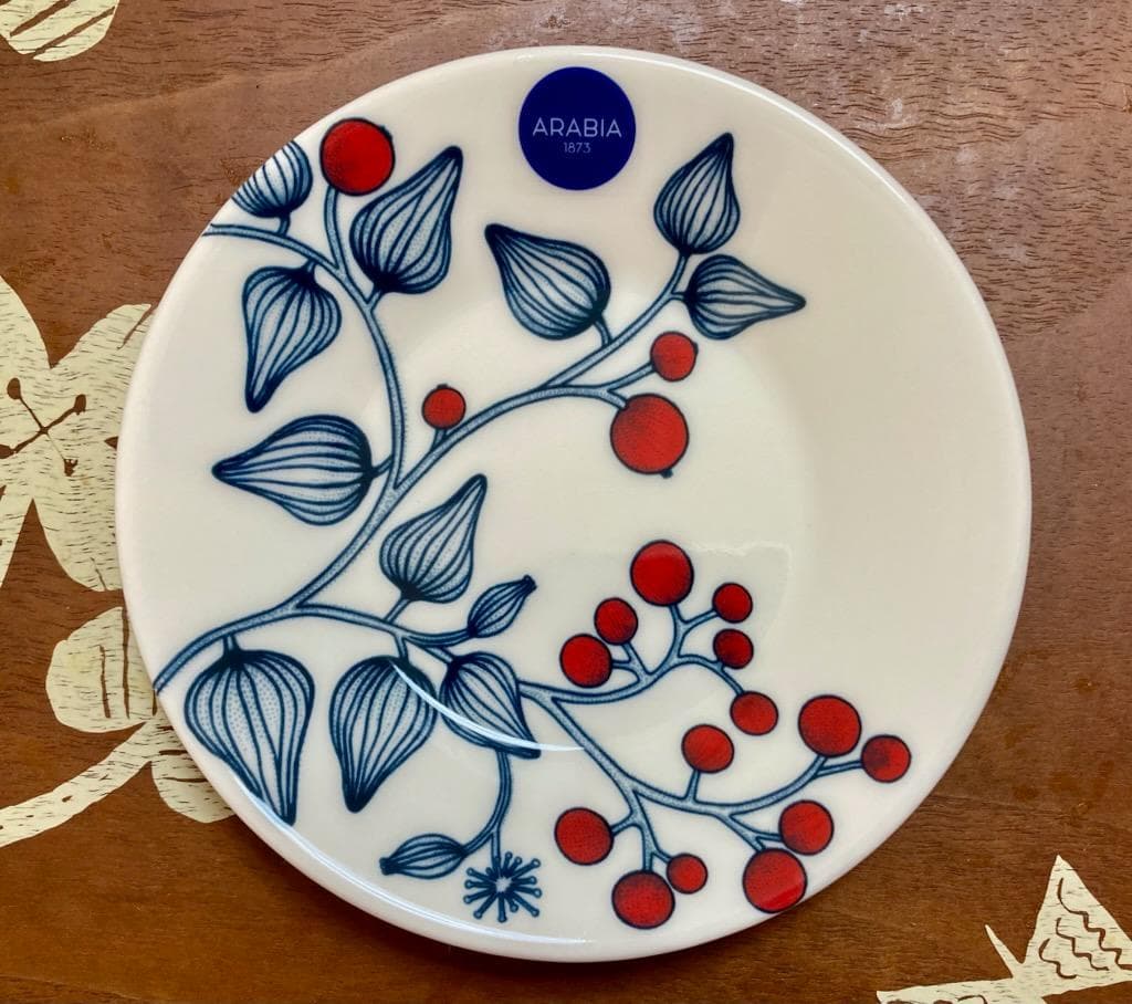 新品未使用　アラビア　ルノ　フロストベリー　プレート　11.5cm　２枚