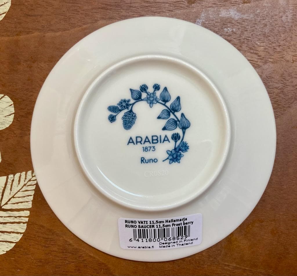 新品未使用　アラビア　ルノ　フロストベリー　プレート　11.5cm　２枚