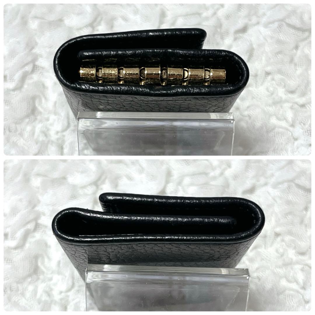 美品✨GUCCI グッチ マーモント キーケース　456118 レザー　黒