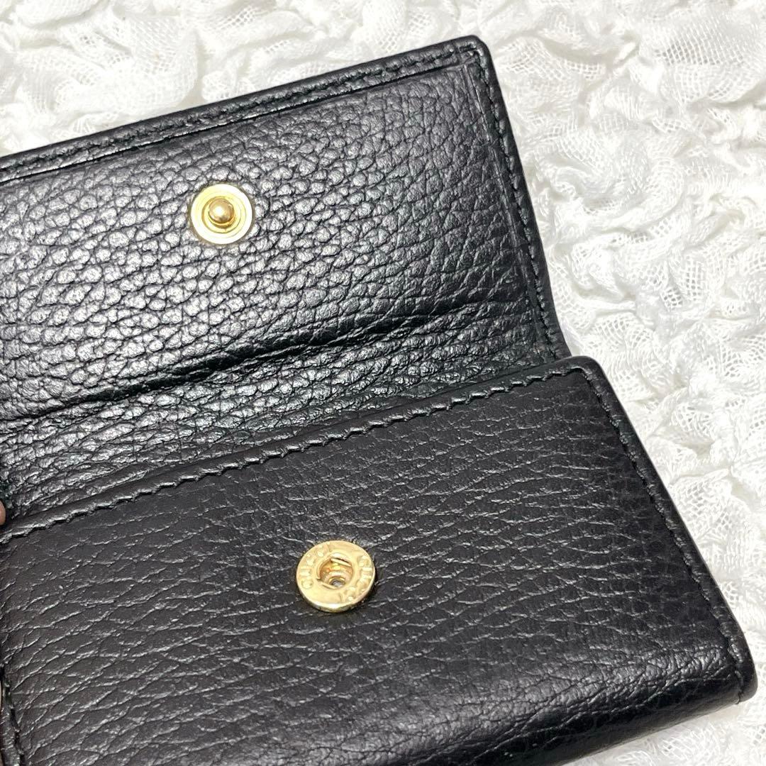 美品✨GUCCI グッチ マーモント キーケース　456118 レザー　黒