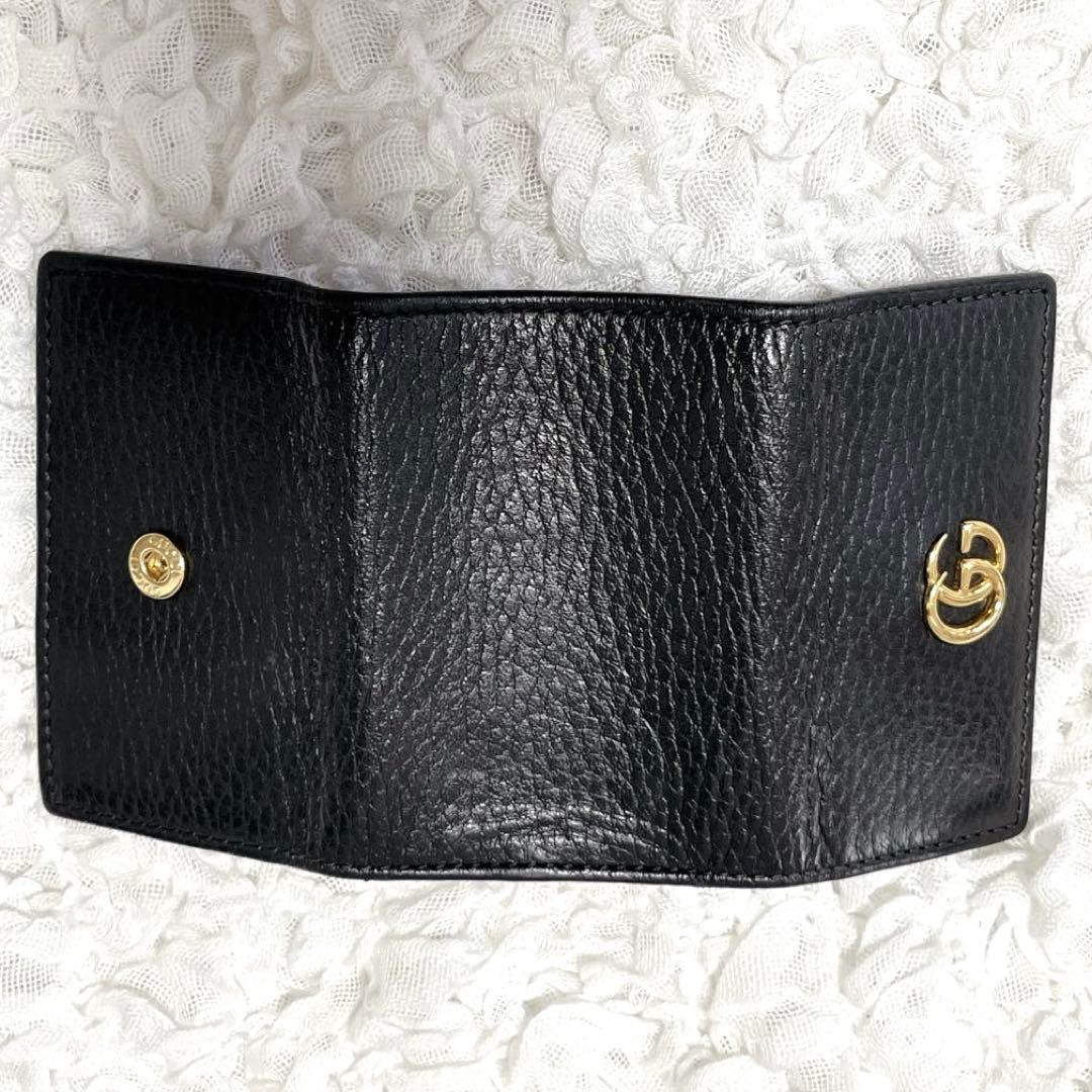 美品✨GUCCI グッチ マーモント キーケース　456118 レザー　黒