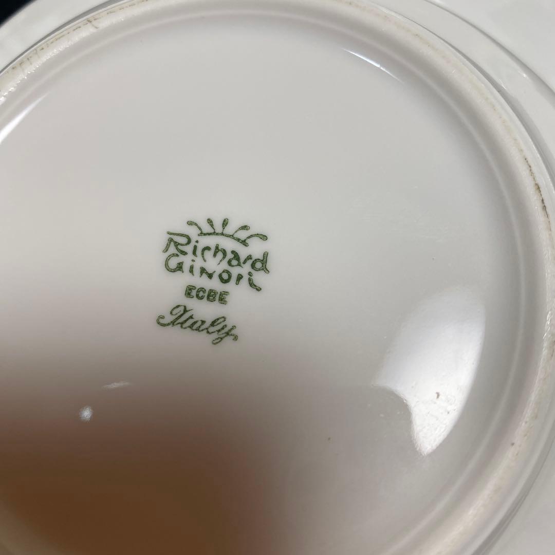 リチャードジノリ　ベッキオホワイト　スーププレート20cm6枚➕1枚