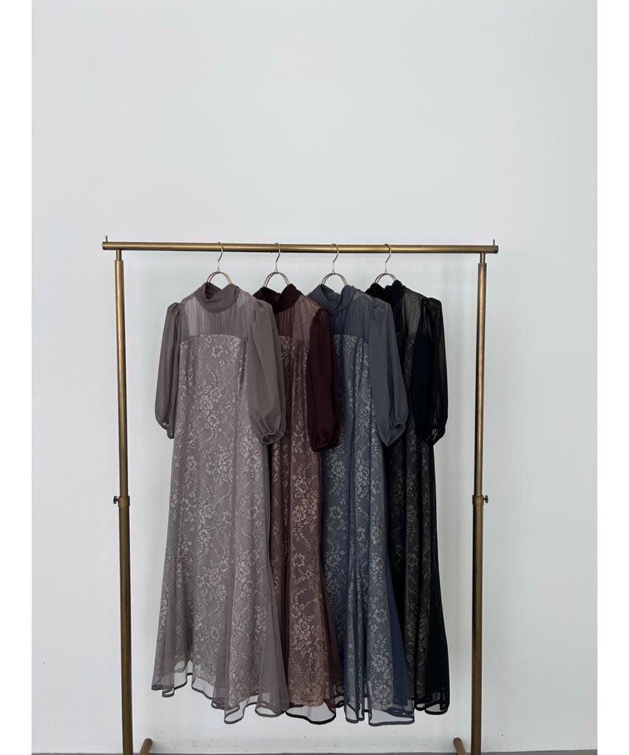 ★新品★ドリードール　フラワーレースパフスリーブドレス　結婚式　パーティー