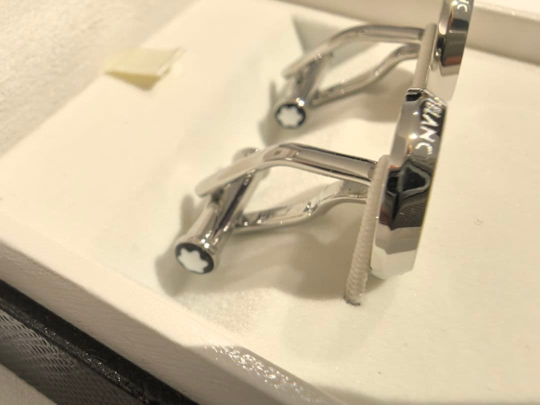 MONTBLANC シルバー ブラック カフリンクス