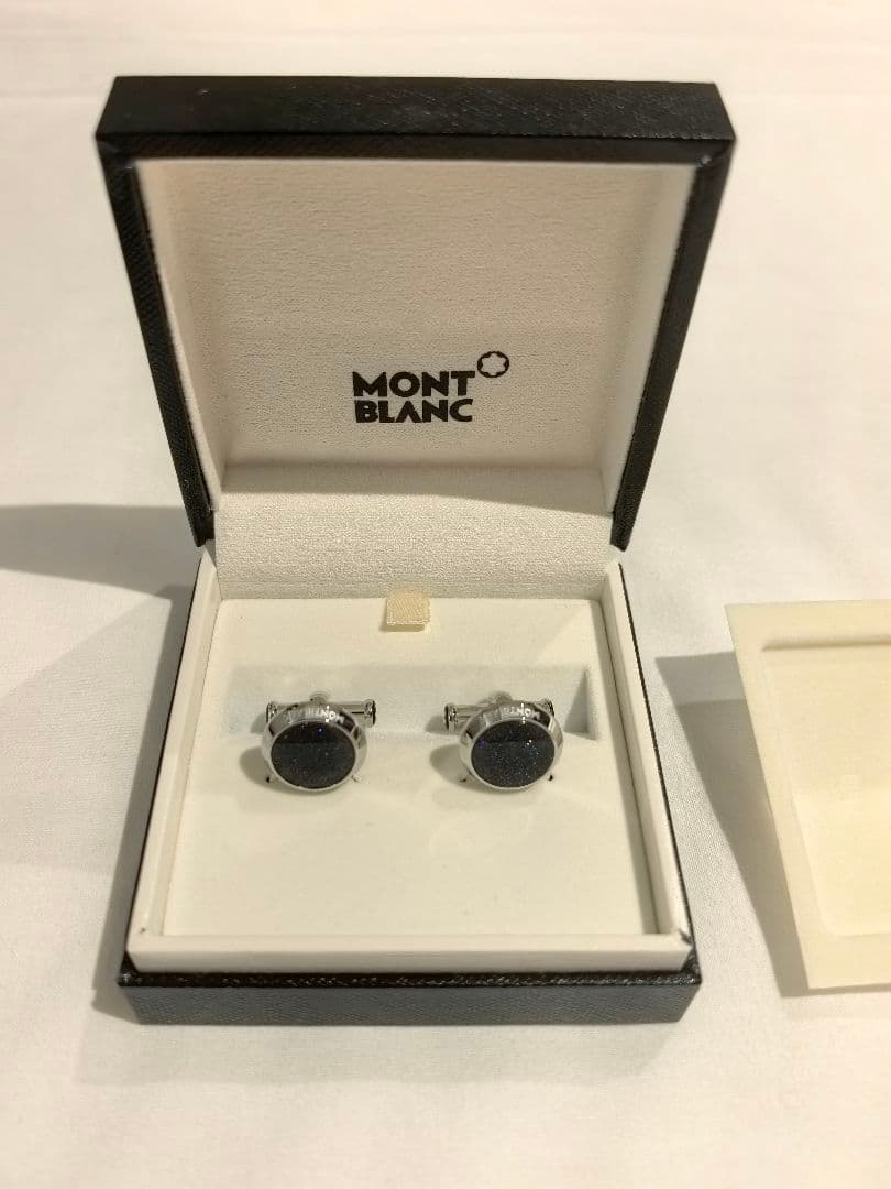 MONTBLANC シルバー ブラック カフリンクス