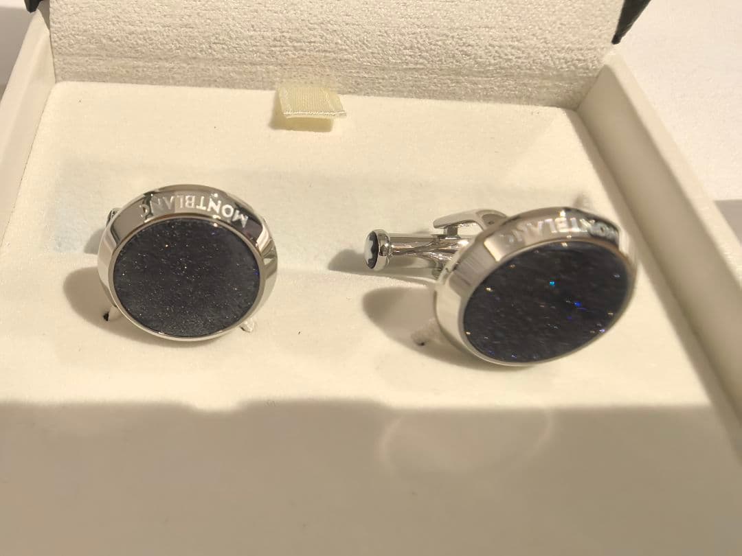 MONTBLANC シルバー ブラック カフリンクス