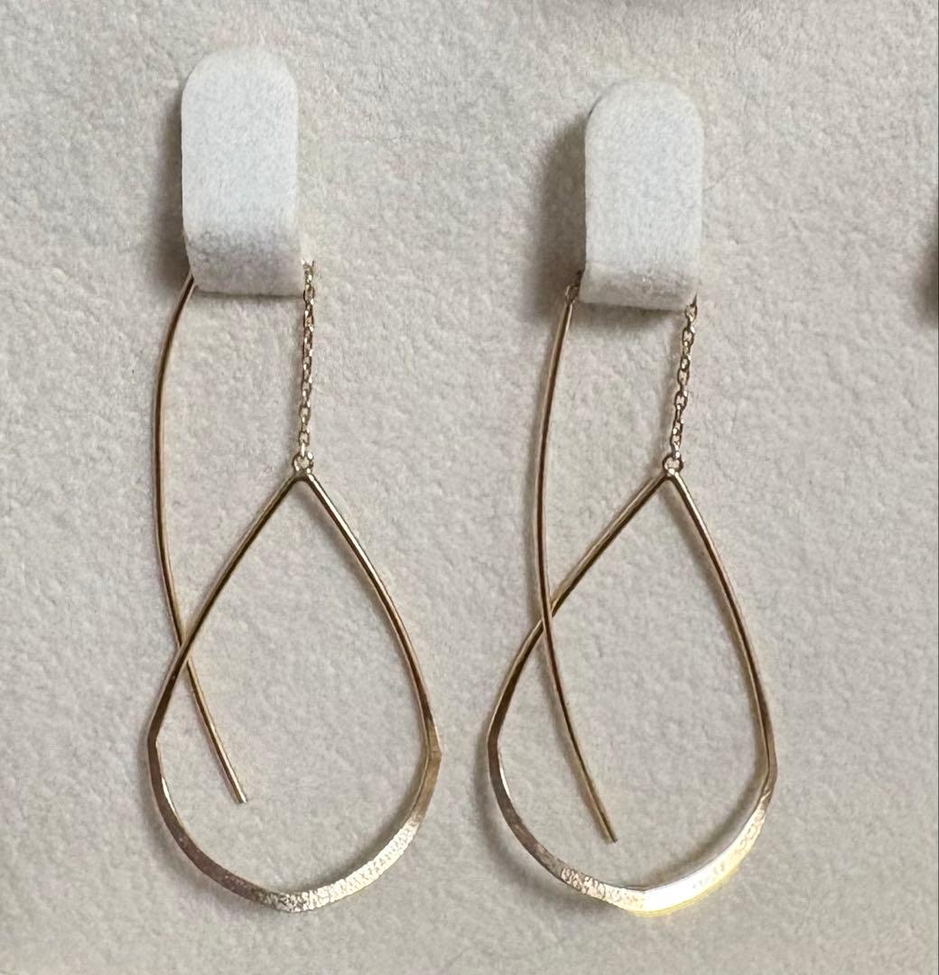 agete K10ピアス イエローゴールド