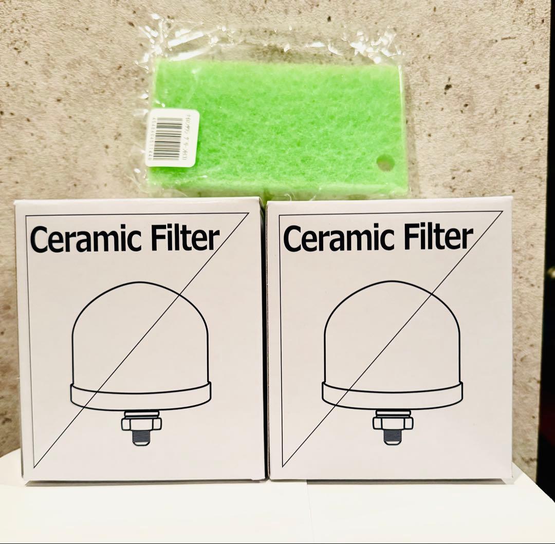 【６月購入】ポタポタクラブセラミックフィルター&ゼオライトフィルター＆スポンジ