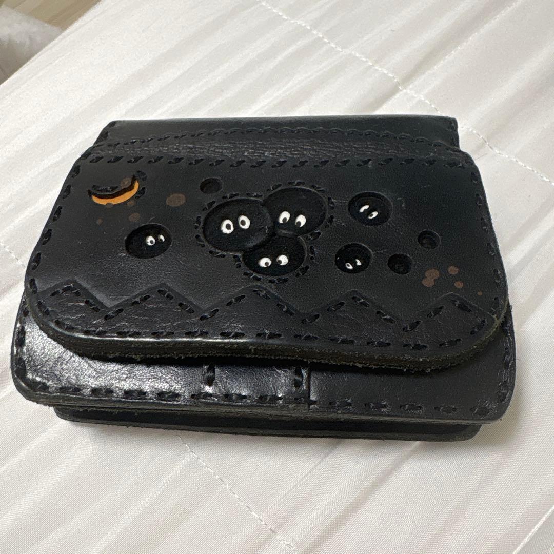 883　　Totoro 黒いレザー財布