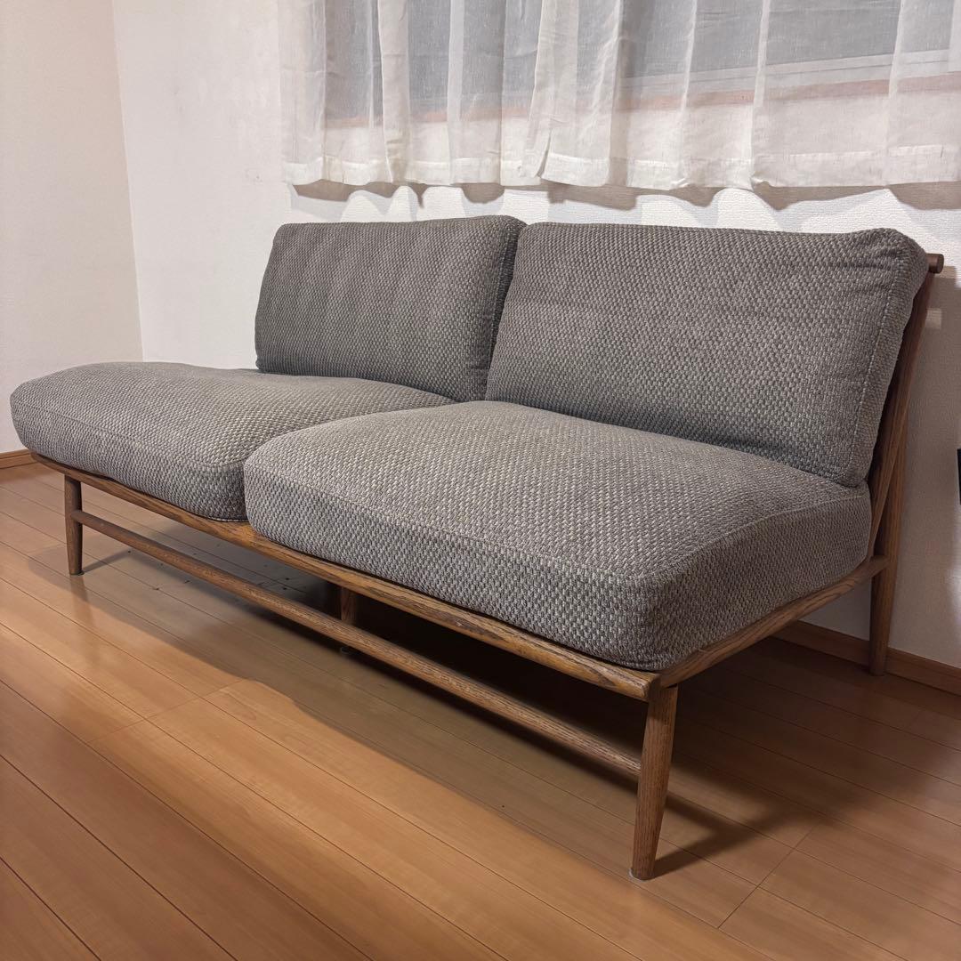 モモナチュラル　クラウドソファー　2人掛けソファ ラブソファ