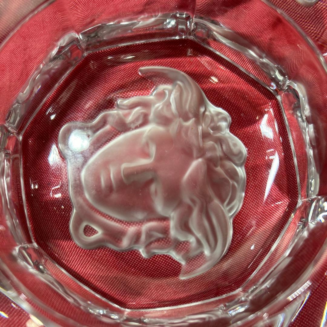美品 VERSACE 大型　メドゥーサクリスタルアッシュトレイ 13cm