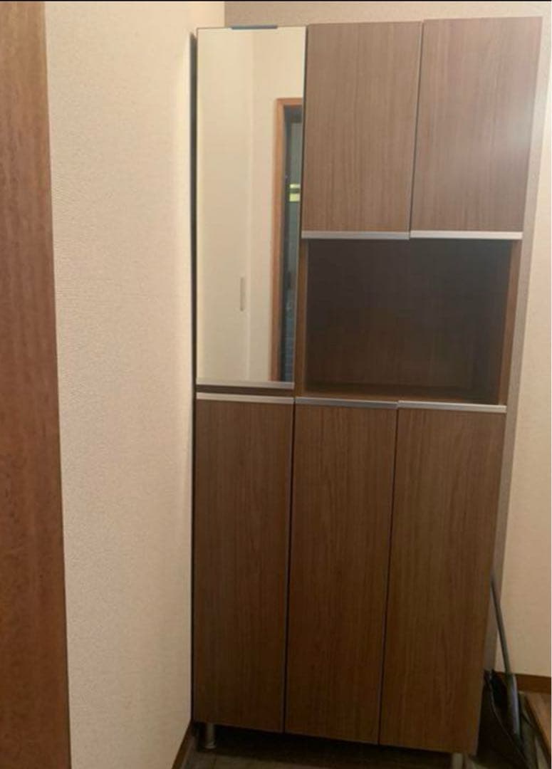 【シャウ】日本製　大川家具シューズボックス　LOWYA 下駄箱　靴箱　北欧