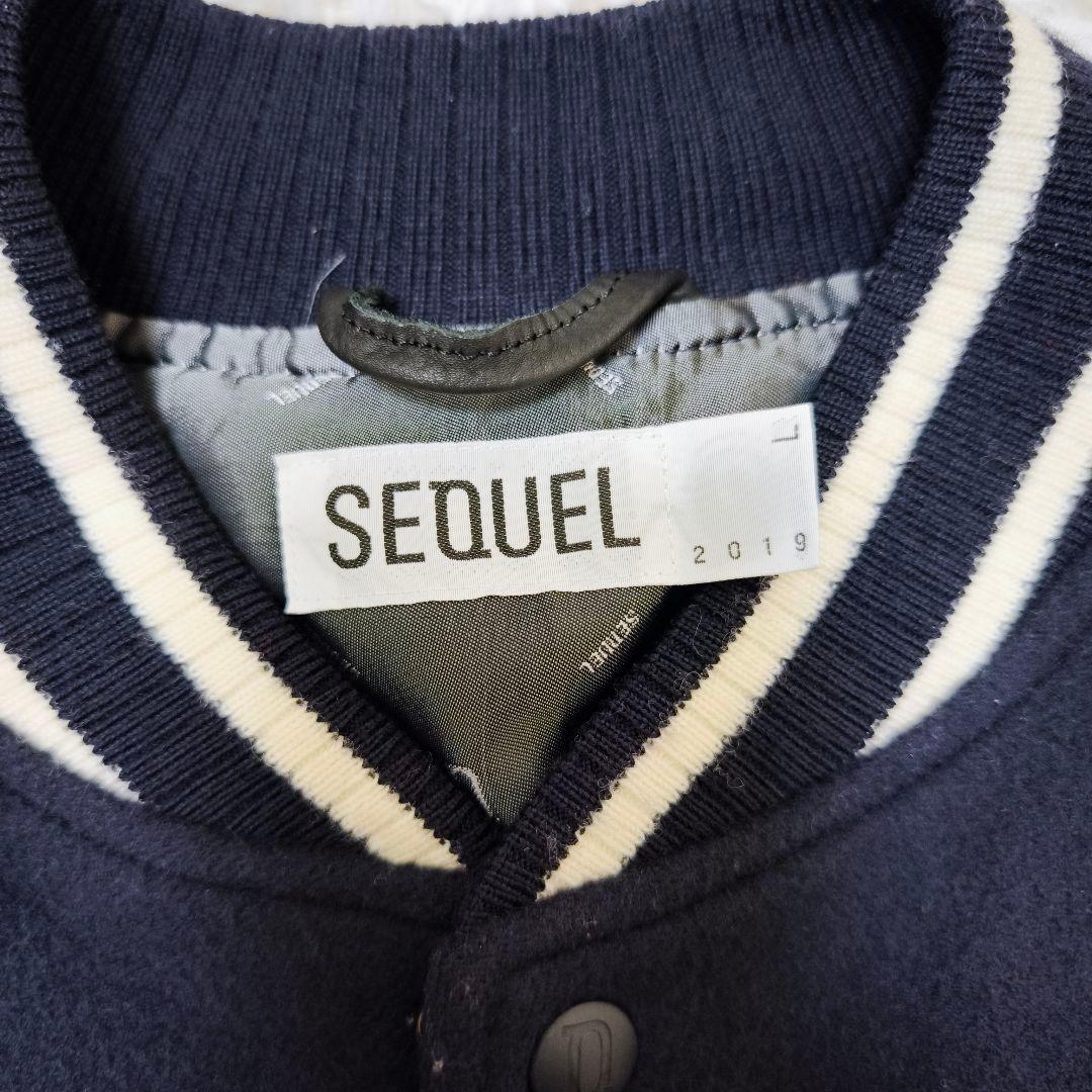 美品 シークエル SEQUEL カシミヤ 袖レザースタジャン 藤原ヒロシ L