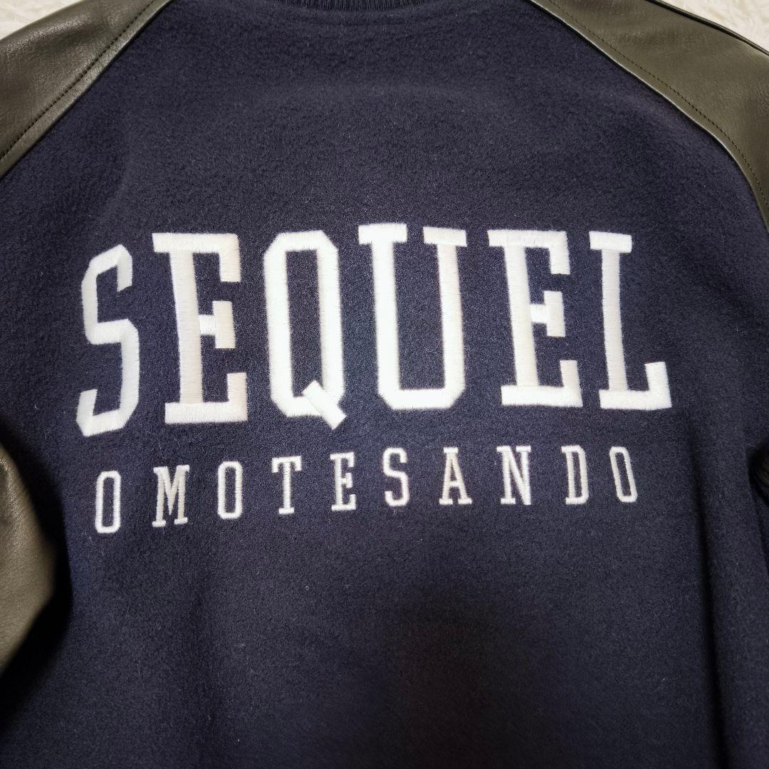 美品 シークエル SEQUEL カシミヤ 袖レザースタジャン 藤原ヒロシ L