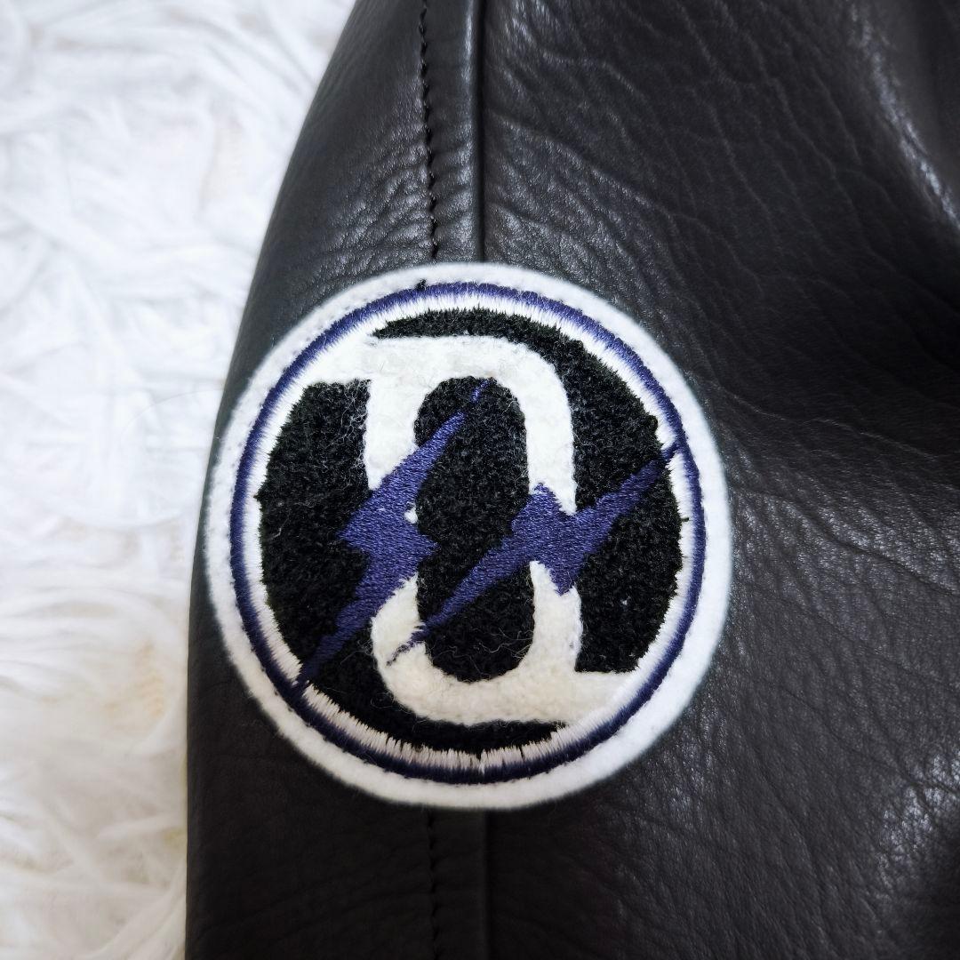 美品 シークエル SEQUEL カシミヤ 袖レザースタジャン 藤原ヒロシ L